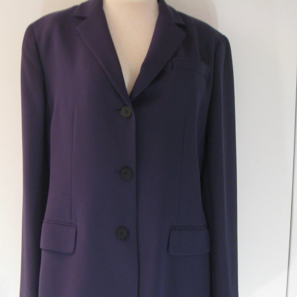 CITY DKNY WOMENS SIZE 12 NAVY SUIT JACKET & SIZE 10 PENCIL SKIRT Interview Suit